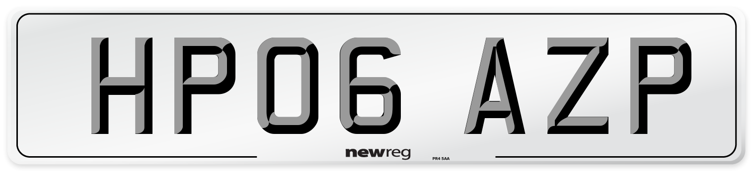 HP06 AZP Number Plate from New Reg